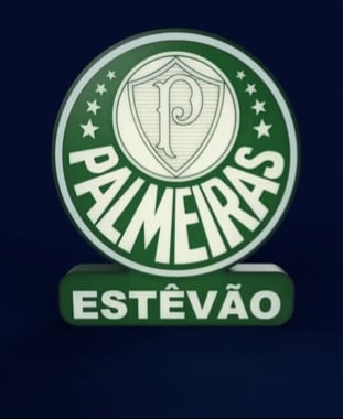 Palmeiras Sign – LED Strip Compatible 3d model