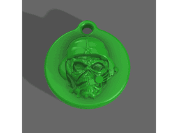 Skull Pilot Keychain 3d model