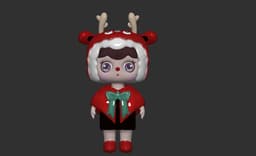Christmas decoration set 3d model
