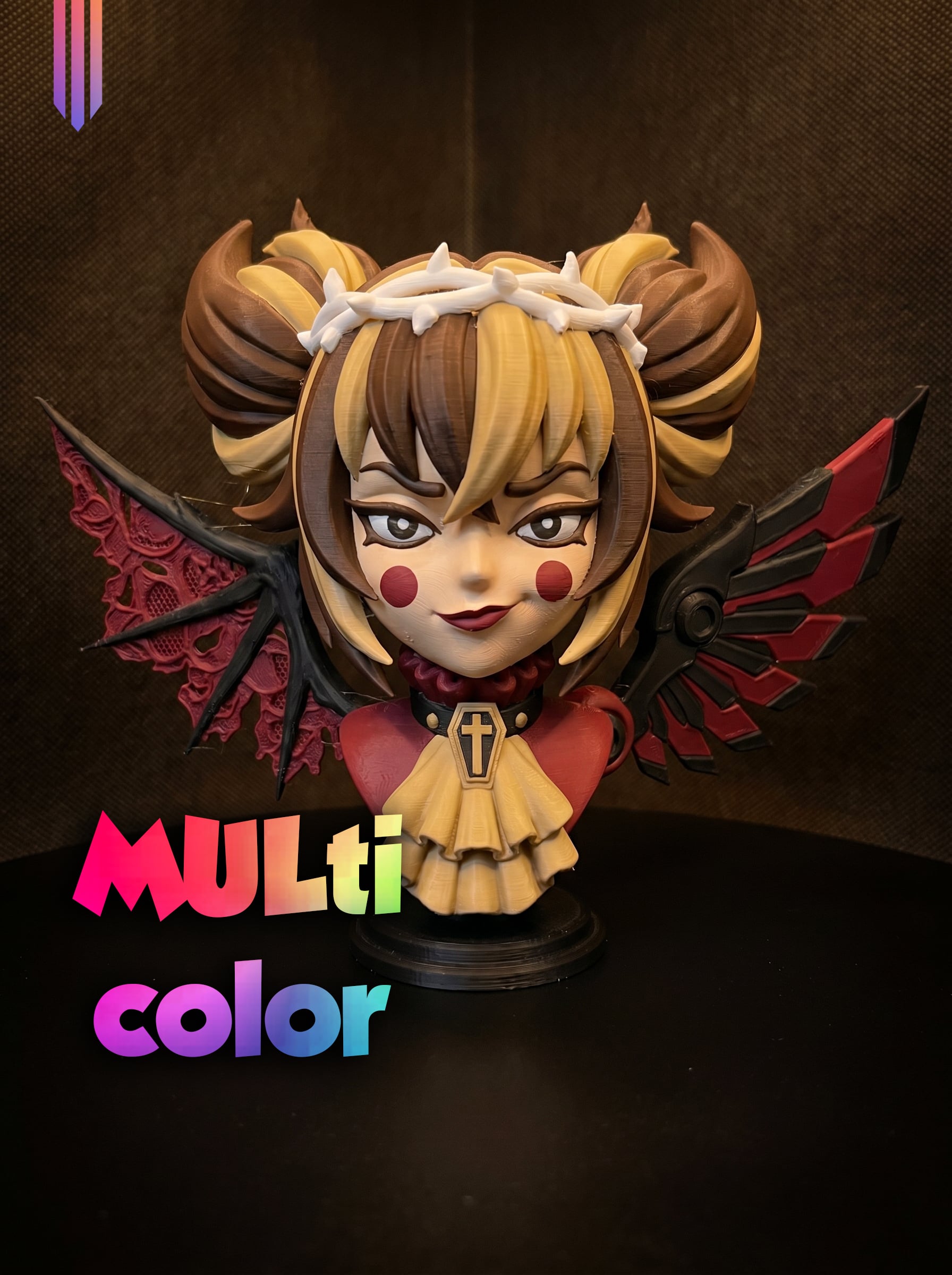 Dark Angel Bust 3MF | FanArt Multi-Color | HighDetail 3d model