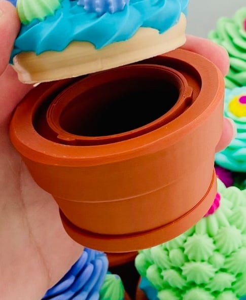 Cupcake Jar Cactus #1 3d model