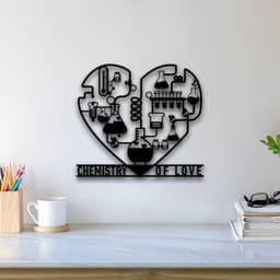 Chemistry Love Wall Art 3d model