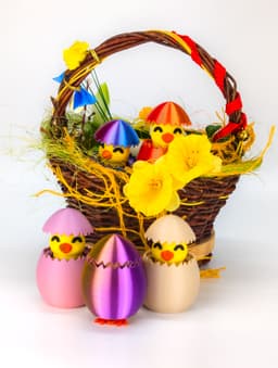 Clicky And Jumpy Egg: Easter Fidget Toy 3d model