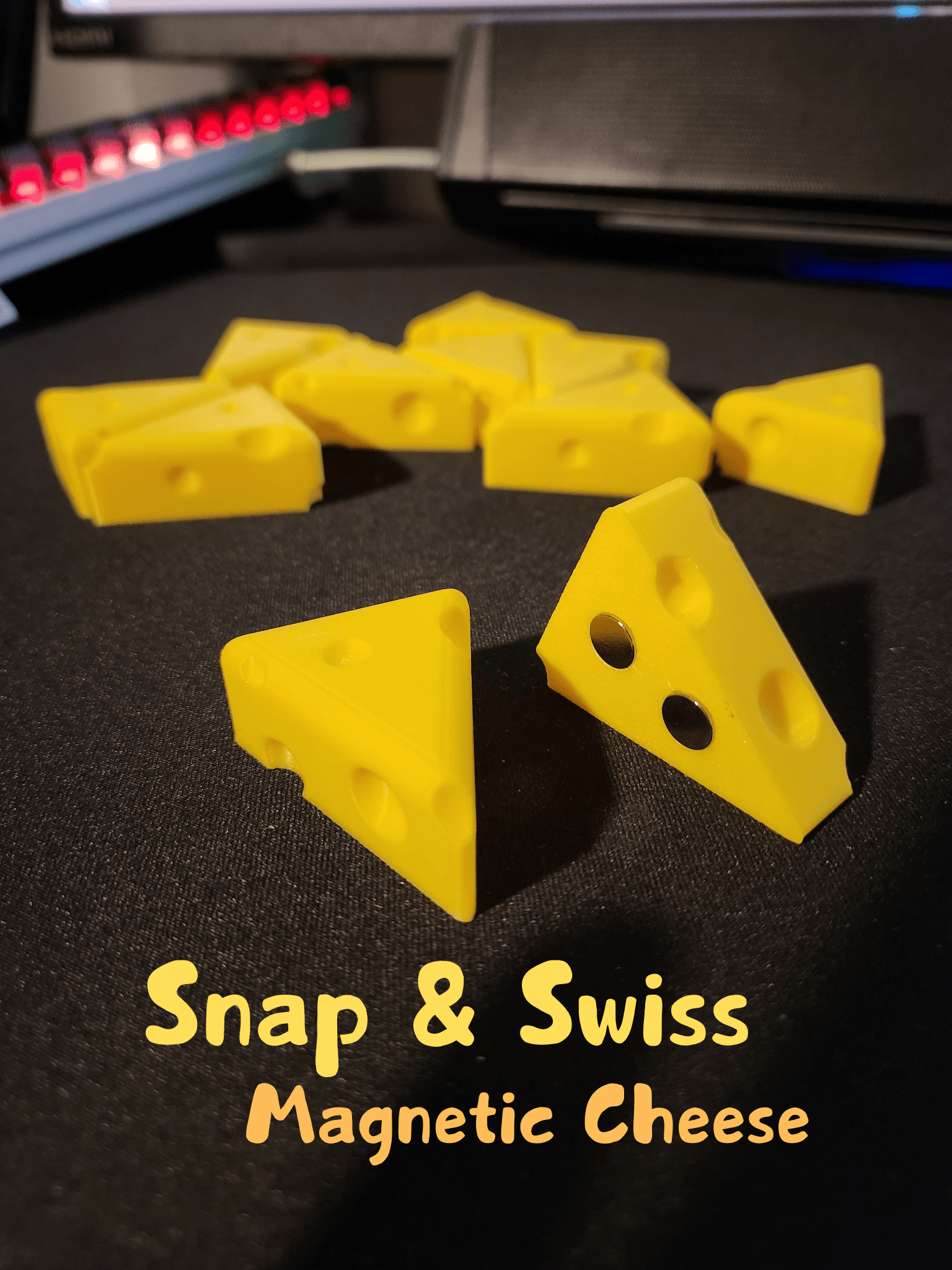 Snap & Swiss Magnetic Cheese 3d model