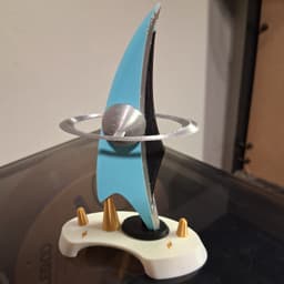 Googie Rocket Wing Desk Totem (Ornament) 3d model