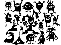 Cute monsters 3d model