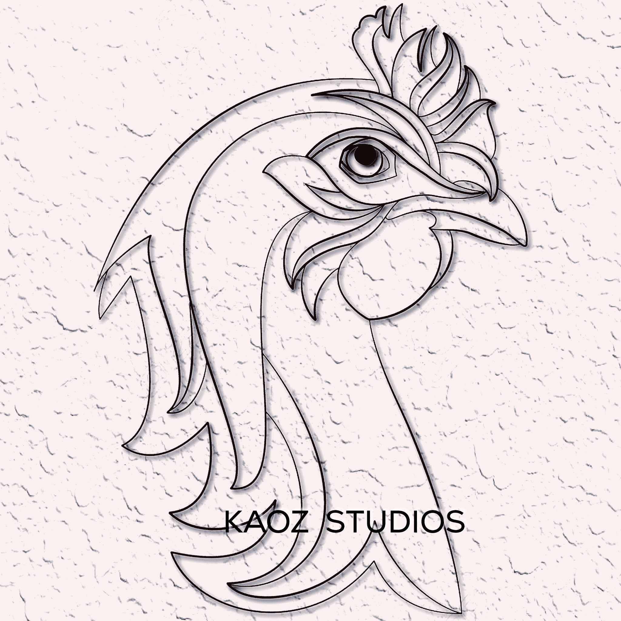 abstract chicken wall art farmhouse wall decor 3d model