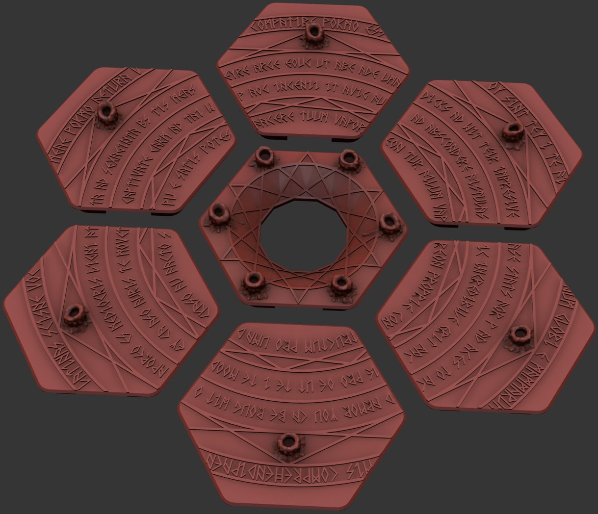 Hextraction Hex Ritual Tiles 3d model