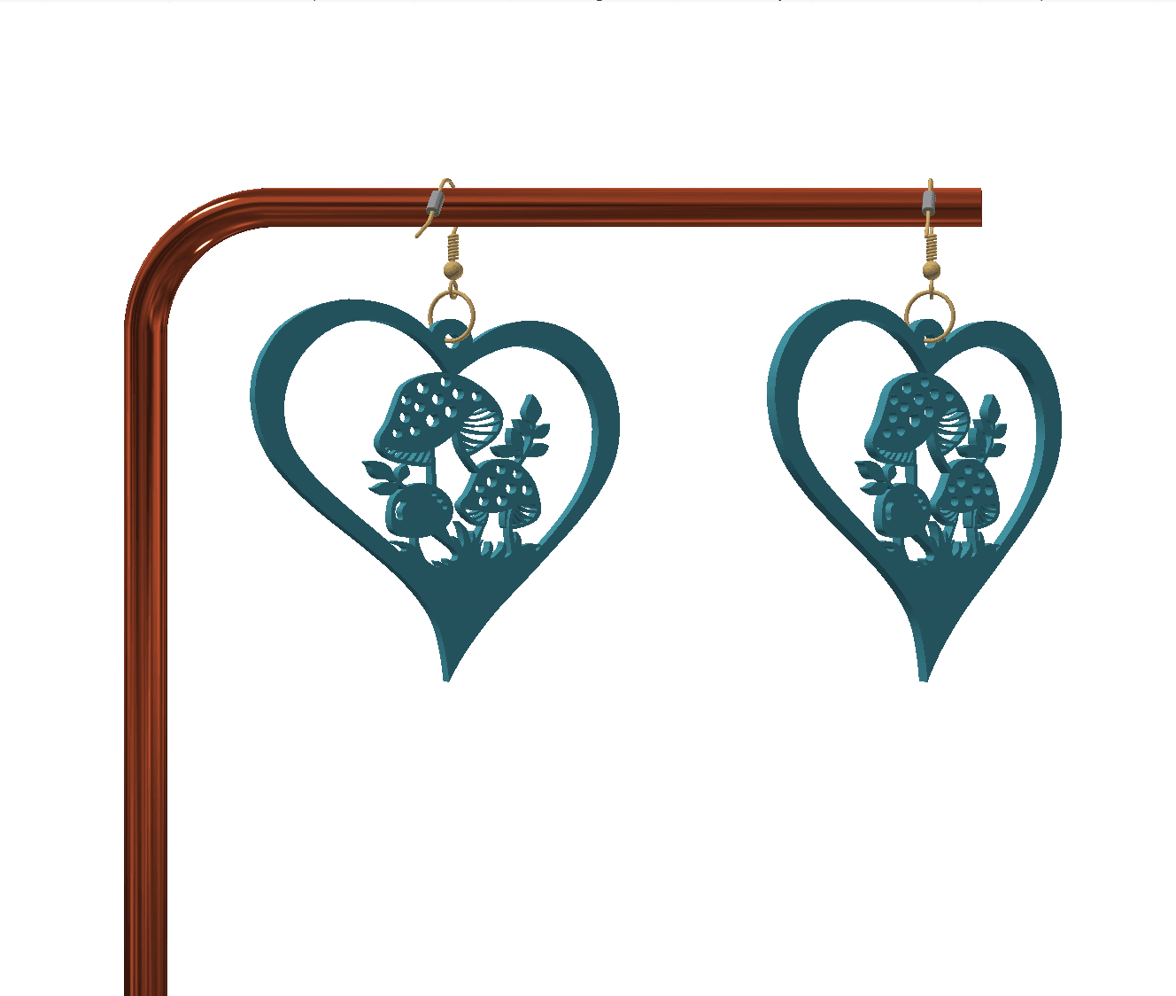 Cute keychain / earrings 3d model