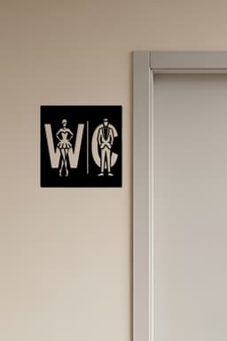 WC, Toilet Sign, Restroom 3d model