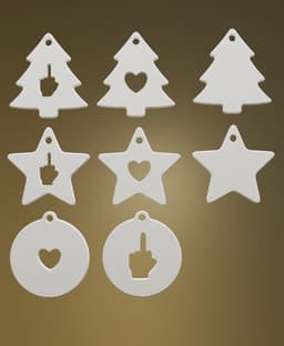 Fun Gift Tag Set 3d model