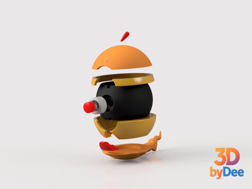Scraggy Poke Ball 3d model