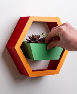 Hexagon Wall Planter 3d model