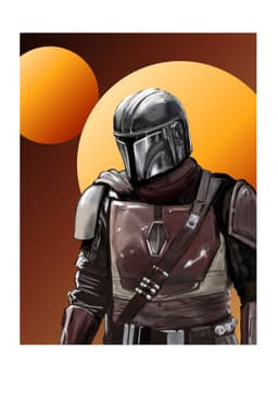 Mandalorian Chroma Canvas Print 3d model
