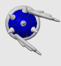 Mario Kart Blue Turtle Shell Trophy w/ MMU 3d model