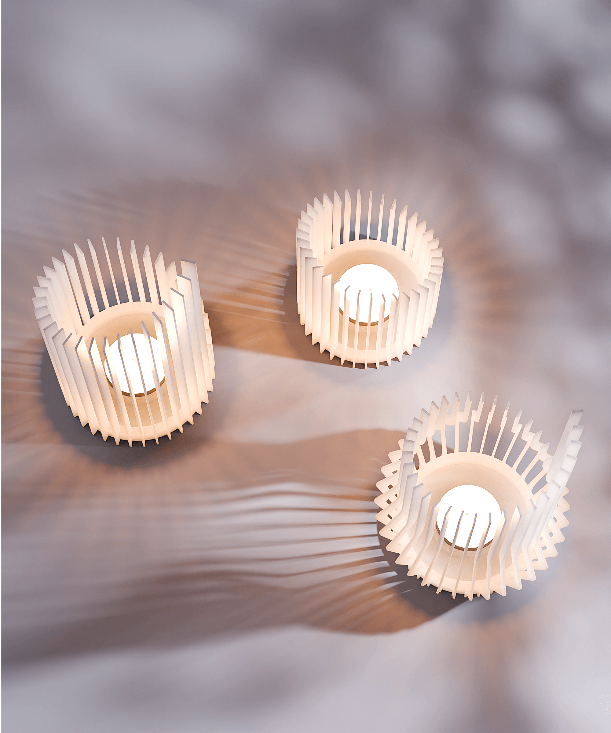 Candle Holder Series V2 Set 3d model