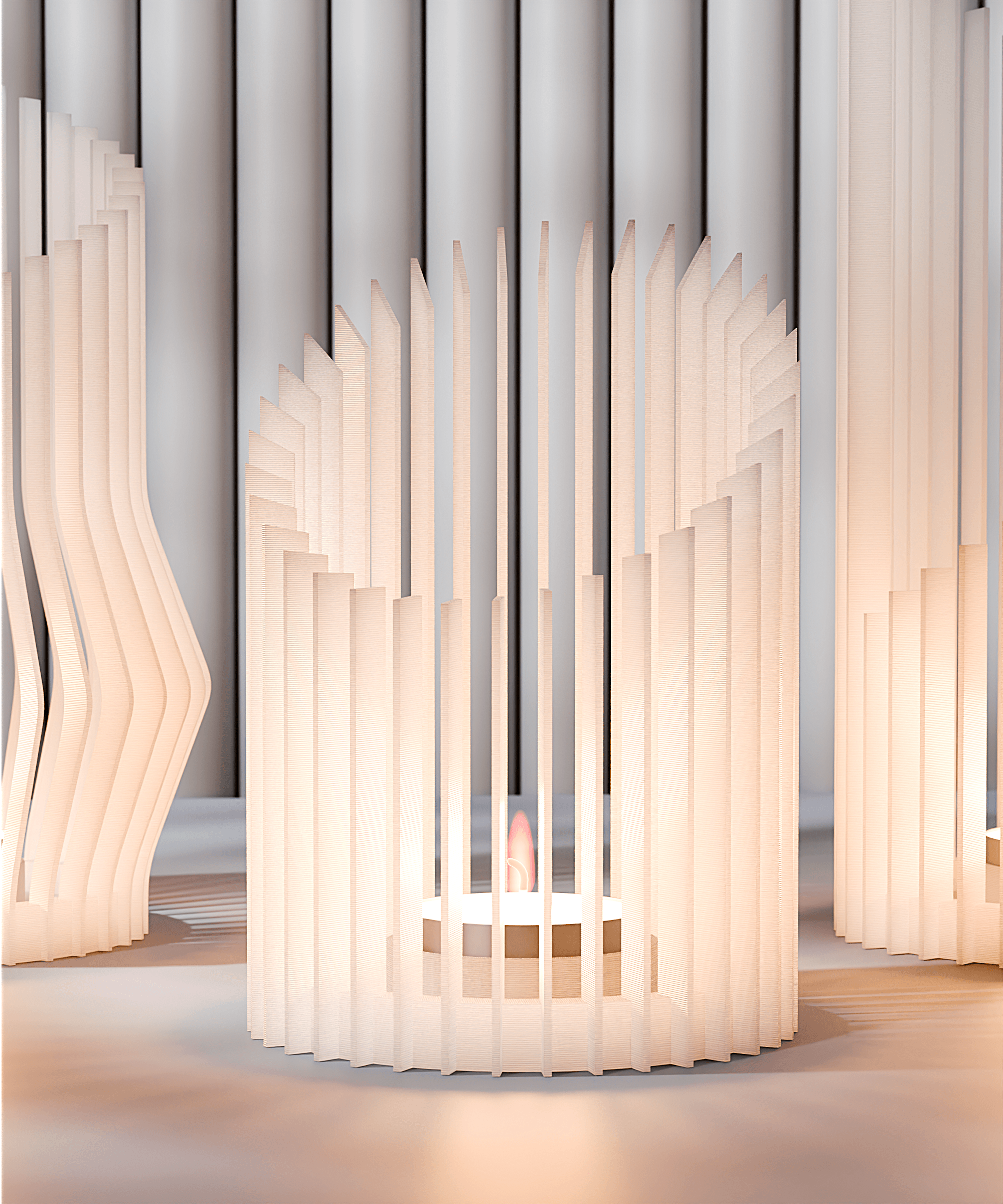 Candle Holder Series V2 Set 3d model