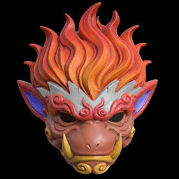 Infernape Menpo Mask 3d model