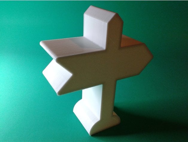 Direction sign, nestable box (v1) 3d model