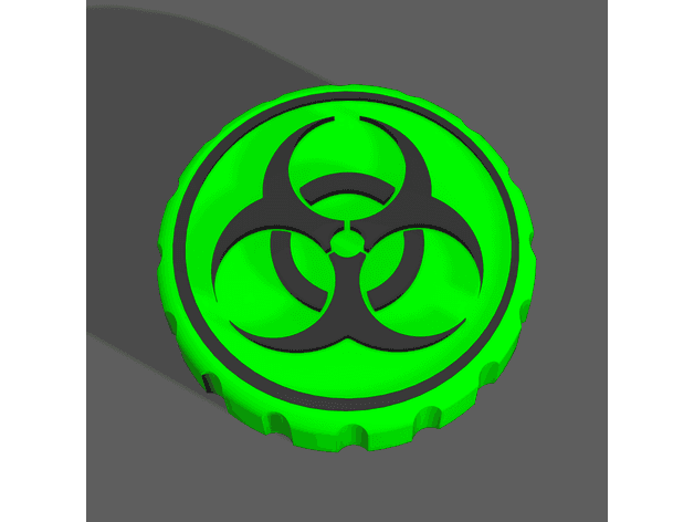 Biohazard - Stash Jar Lid 3d model