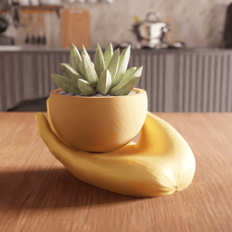 Modular Cupped Hand Planter Vessel 3d model