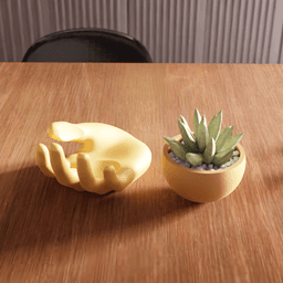 Modular Cupped Hand Planter Vessel 3d model