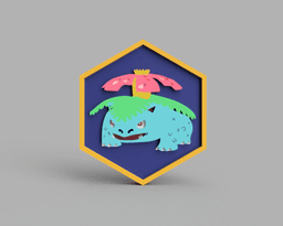 Venusaur Pokemon PokeCoin 3MF 3d model
