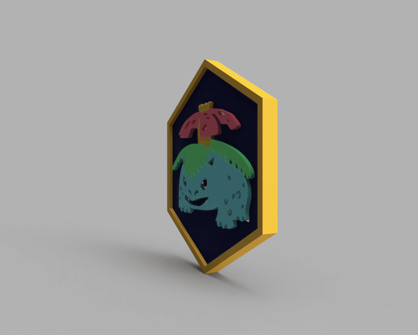 Venusaur Pokemon PokeCoin 3MF 3d model