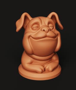 Smiling Dog Bust Multi-Color 3MF | Cute Animal | Bambu Ready 3d model