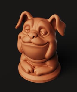 Smiling Dog Bust Multi-Color 3MF | Cute Animal | Bambu Ready 3d model