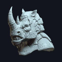 Rhinheart v6 Action Figure Head 3d model