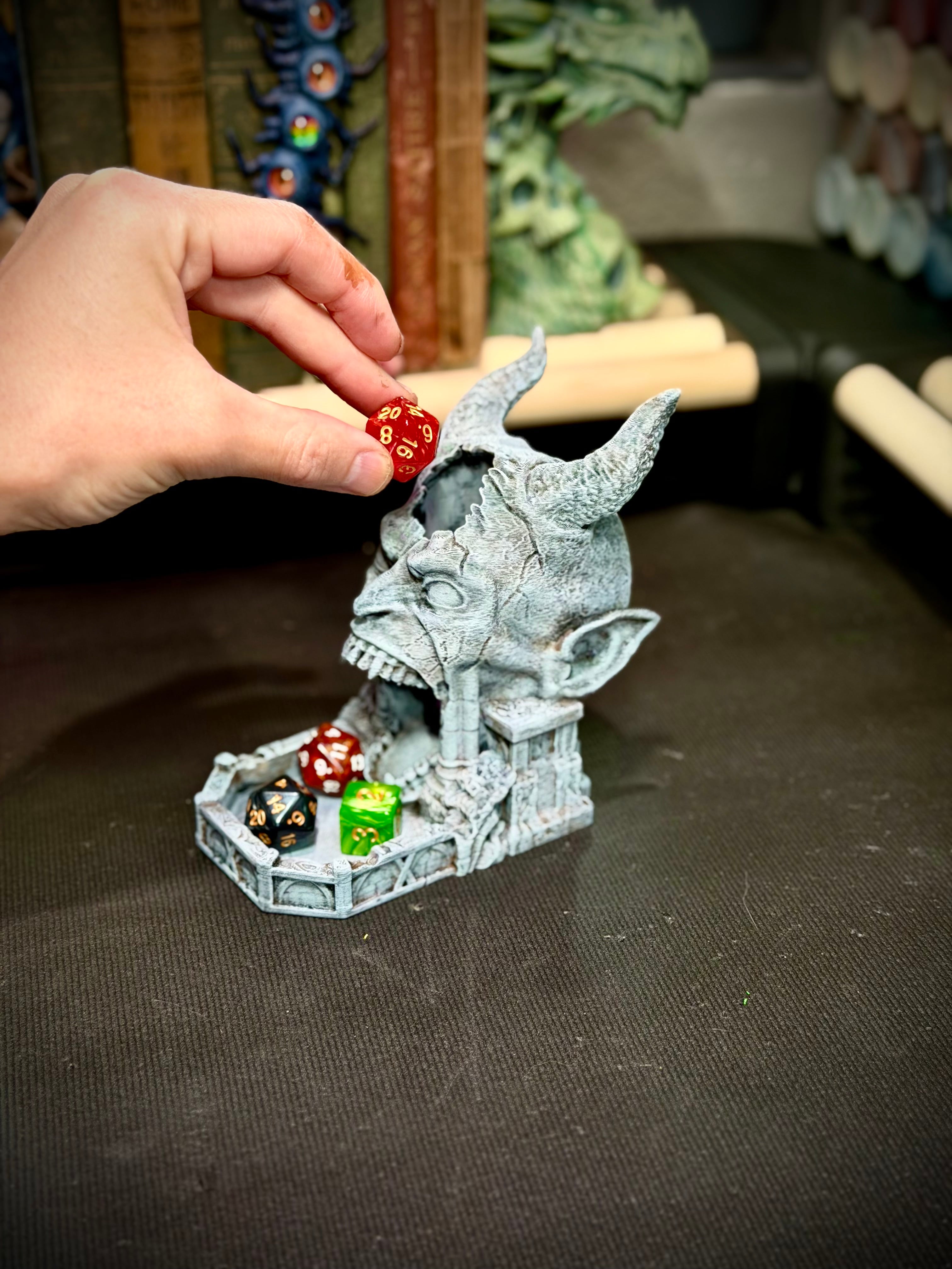 Gargoyle head dice tower 3d model