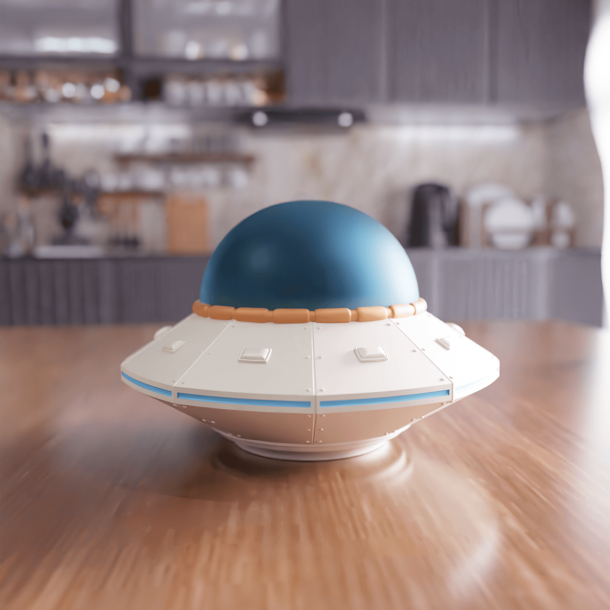 Retro-Futuristic UFO Model 3d model