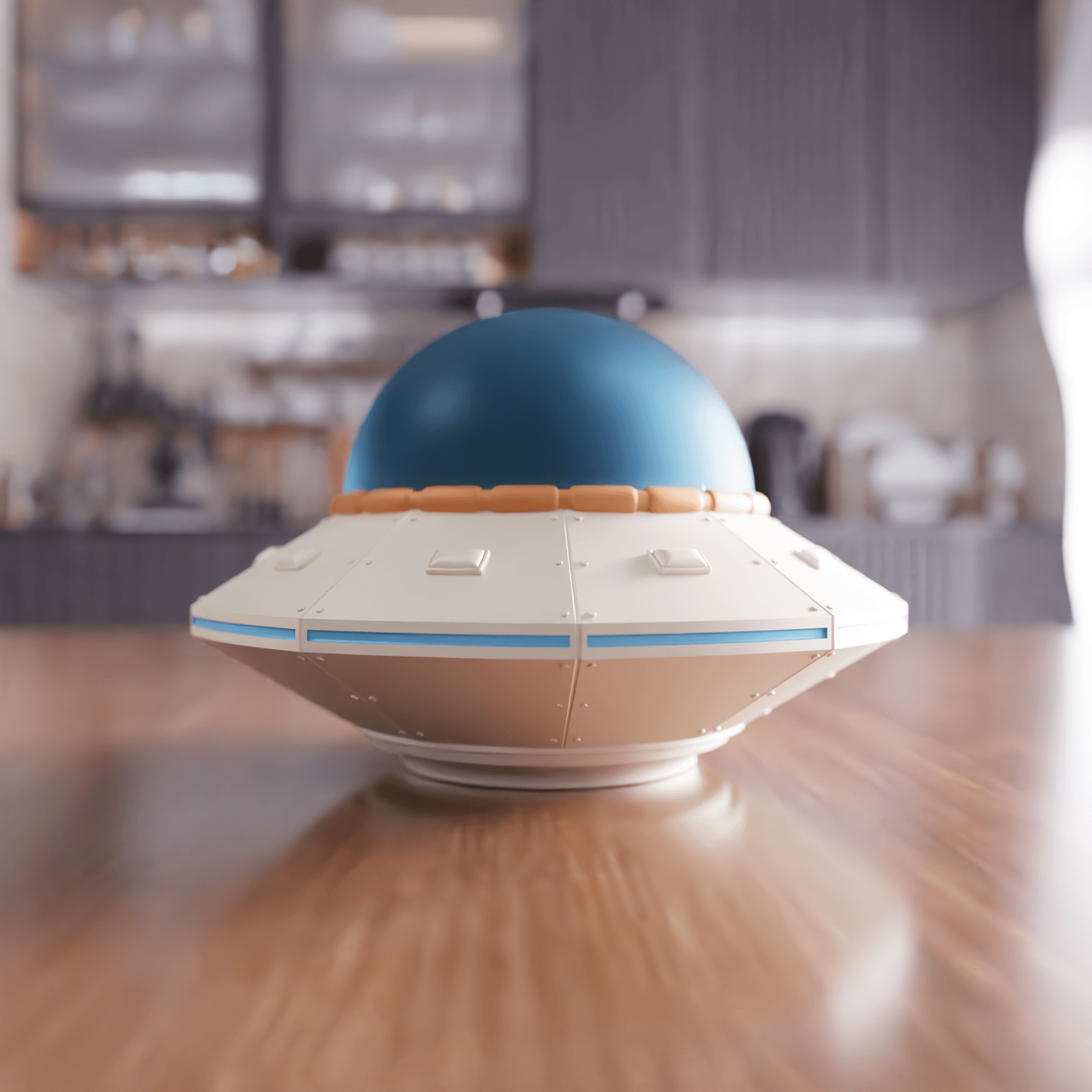 Retro-Futuristic UFO Model 3d model