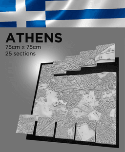 ATHENS, Skyline 3d map 3d model