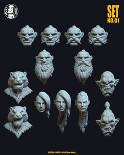 Head Pack SET.01 3d model