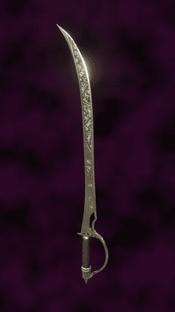 FANTASY SCIMITAR BLADE BALDURS GATE 3 3d model
