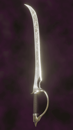 FANTASY SCIMITAR BLADE BALDURS GATE 3 3d model