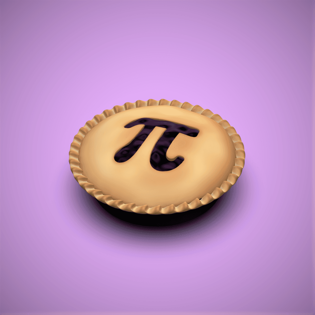 Pie Keyring -Pi Day 3d model