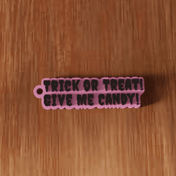 Trick or Treat Spooky Keychain 3d model