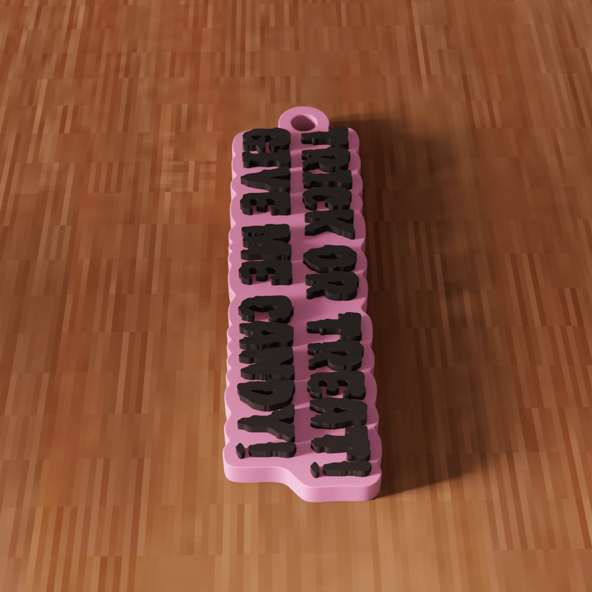 Trick or Treat Spooky Keychain 3d model