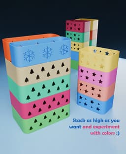 Stackable Christmas Box Set 3d model