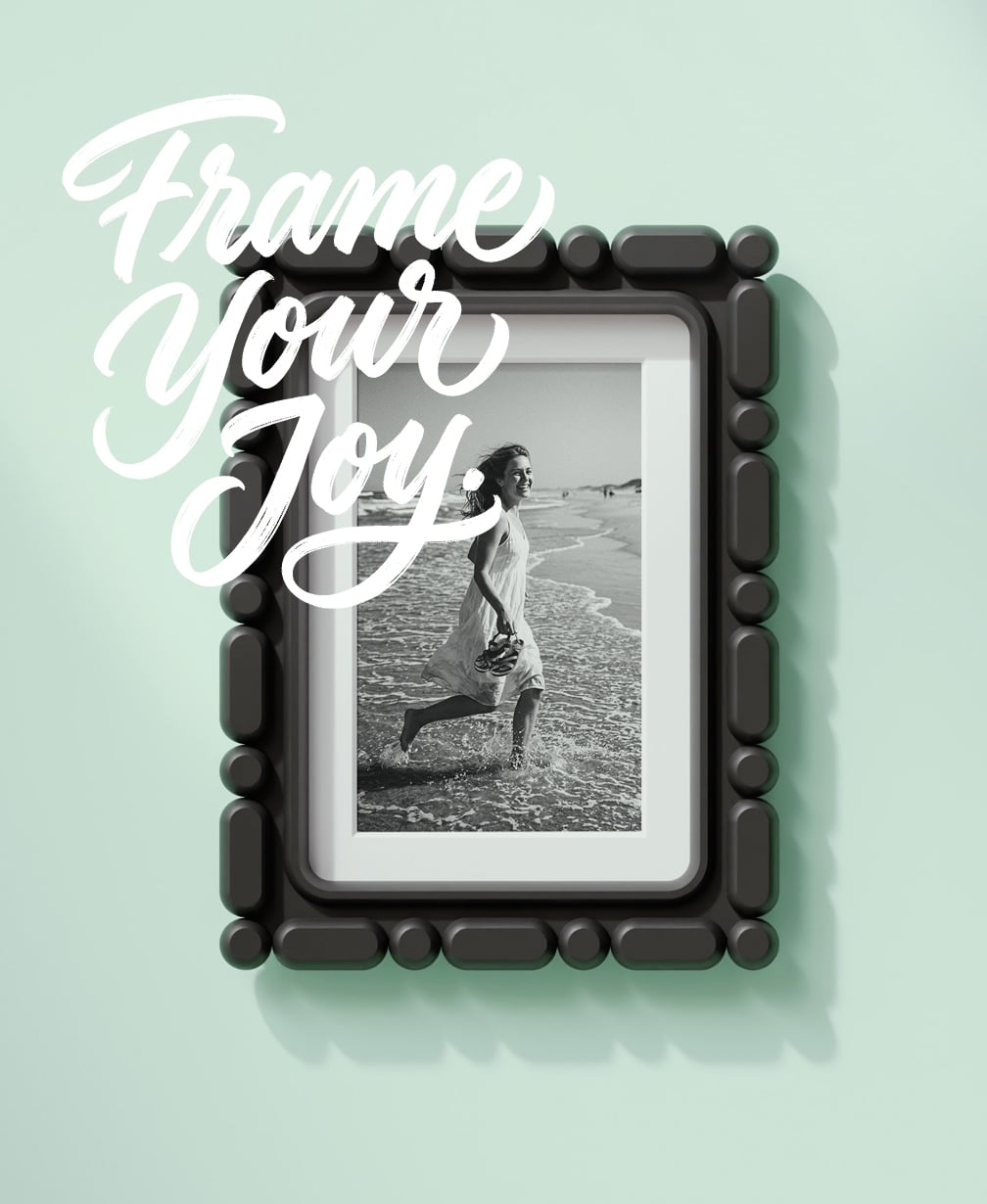 Modern 3D Printable Photo Frame Kumo for 90x130mm Picture Size 3d model