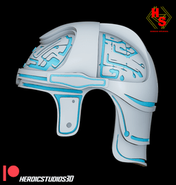 Classic Tron Helmet 3d model