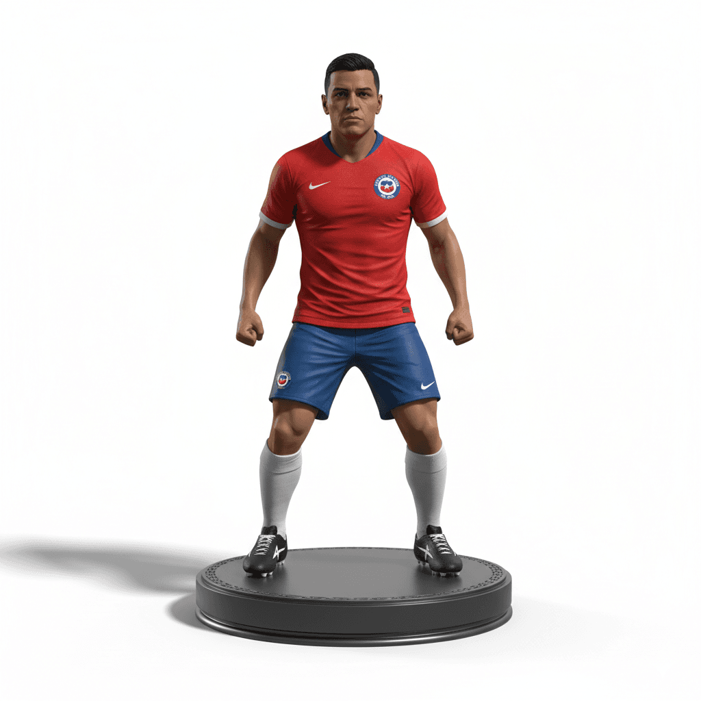 Football Player : Alexis Sanchez Football Soccer Forward 3d model