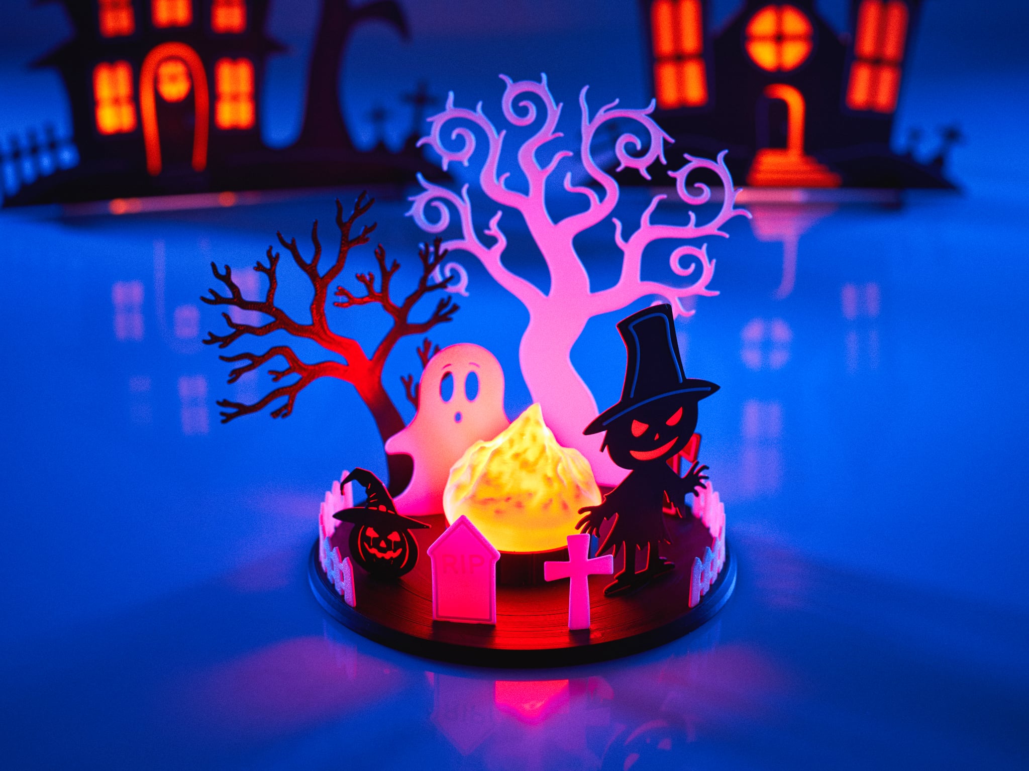 Cute Halloween Diorama 3d model