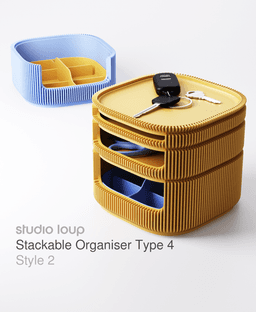 Stackable Organiser Type 4 Style 2 3d model
