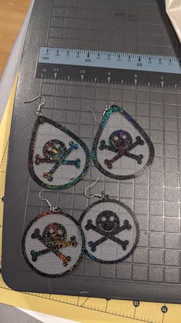 Defcon Logo on Mesh Earrings 3d model