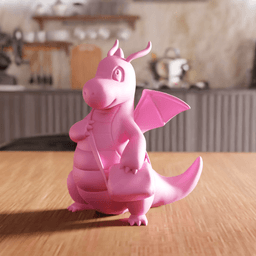 Chibi Messenger Dragon Fantasy Figurine 3d model
