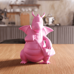Chibi Messenger Dragon Fantasy Figurine 3d model